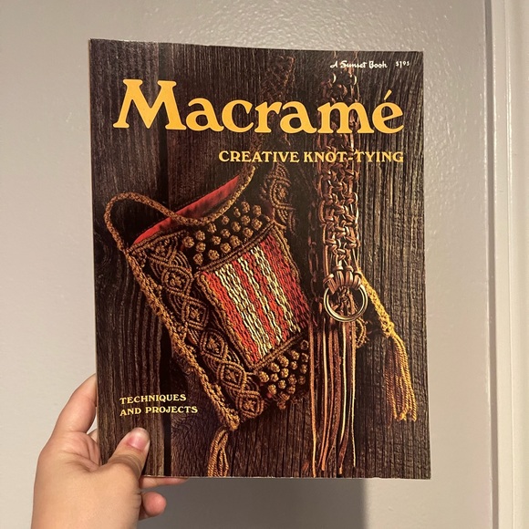 Vintage Other - Vintage A Sunset Book Macrame Creative Knot Tying Thick Magazine